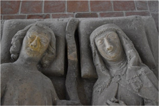 Graf Ulrich von Truhendingen (gestorben 1310) und seine Gemalin Imagina, eine Nichte des deutschen Königs Adolf von Nassau